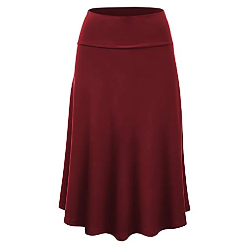 Graceyo Damen Rock Lange Elastischer Strertchy Maxi Rock Einfarbig Täglich Midirock A Linie Faltenrock Elegant Röcke Freizeitrock Damen Hohe Taille Retro Swing Rock Casual Skirt Graceyo Damen Rock Lange Elastischer Strertchy Maxi Rock Einfarbig Täglich Midirock A Linie Faltenrock Elegant Röcke Freizeitrock Damen Hohe Taille Retro Swing Rock Casual Skirt von Graceyo