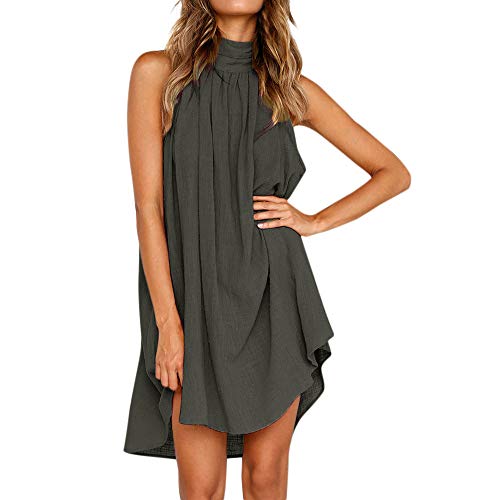 Graceyo Trägerkleid Damen Sommer Neckholder Schulterfrei Elegant Kleider Ärmelloses Sommerkleid Beach Cami Strandkleid Freizeitkleid Unregelmäßige Minikleider Swing Mini Kleid Sommerkleider, Grün, M Graceyo Trägerkleid Damen Sommer Neckholder Schulterfrei Elegant Kleider Ärmelloses Sommerkleid Beach Cami Strandkleid Freizeitkleid Unregelmäßige Minikleider Swing Mini Kleid Sommerkleider, Grün, M von Graceyo