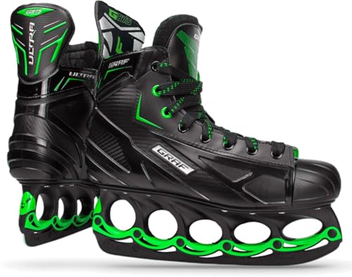 tblade Schlittschuhe GRAF Ultra G875 Green Edition Ultraleicht mit t-Blade Kufensystem. Freestyle Schlittschuh (47) von Graf t-blade