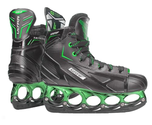 tblade Schlittschuhe Graf G875 Green Metallic Edition Freestyle Schlittschuh t-Blade Kufensystem (39) von Graf