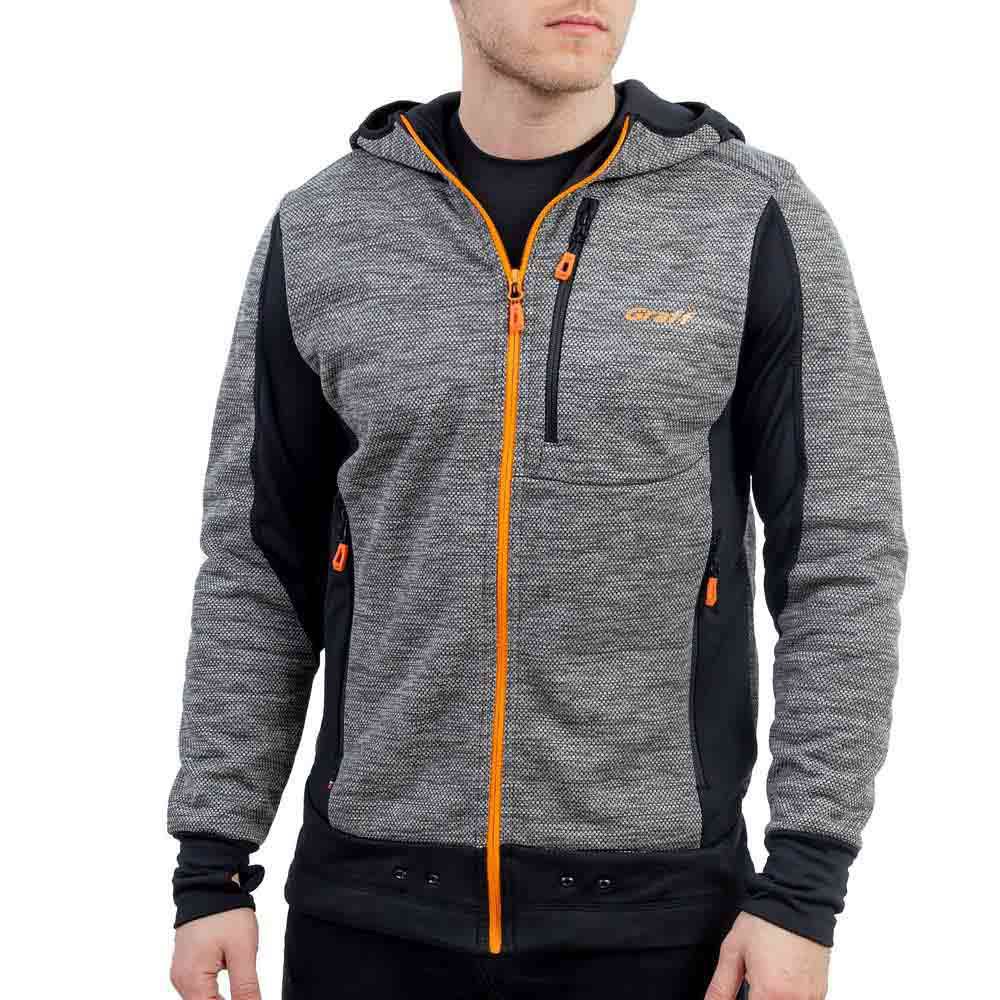 Graff Outdoor Fleece Hoodie Fleece Grau 2XL Mann von Graff