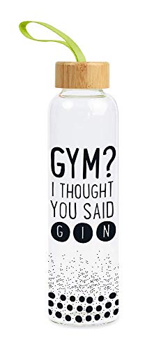 Grafik-Werkstatt Trinkflasche aus Glas mit lustigem Spruch | mit Griffschlaufe | 550 ml | Gym? Grafik-Werkstatt Trinkflasche aus Glas mit lustigem Spruch | mit Griffschlaufe | 550 ml | Gym? von Grafik-Werkstatt