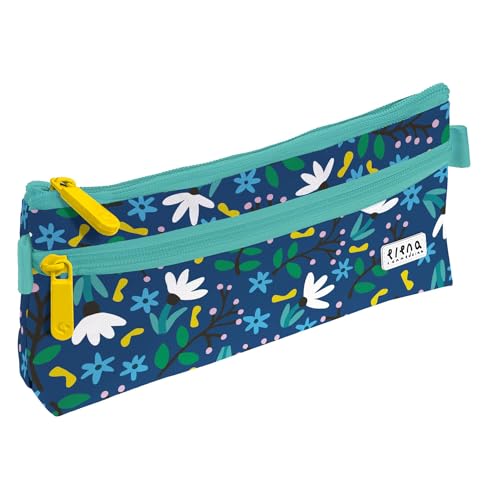 Grafoplas Federmäppchen, flach, 2 Taschen, 23 x 10 cm, Fächer mit Reißverschluss, leicht zu öffnende Griffe, Kollektion Blue Garden, Elena Corredoira, Blau, Grün, Gelb, Weiß, 23x10cm, Flaches Grafoplas Federmäppchen, flach, 2 Taschen, 23 x 10 cm, Fächer mit Reißverschluss, leicht zu öffnende Griffe, Kollektion Blue Garden, Elena Corredoira, Blau, Grün, Gelb, Weiß, 23x10cm, Flaches von Grafoplás