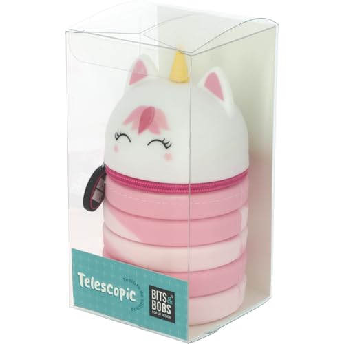 Grafoplás 2-in-1-Silikon-Etui mit Teleskop-Einhorn, Bits&Bobs | weiches Silikon | 19,5 x 6,5 cm | Rosa | Verwandelt Ihr vertikales Federmäppchen in einen Stifthalter | perfekt für die Aufbewahrung Grafoplás 2-in-1-Silikon-Etui mit Teleskop-Einhorn, Bits&Bobs | weiches Silikon | 19,5 x 6,5 cm | Rosa | Verwandelt Ihr vertikales Federmäppchen in einen Stifthalter | perfekt für die Aufbewahrung von Grafoplás