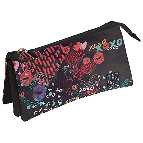 Grafoplás 37540640 Federmäppchen mit DREI Fächern, Modell XOXO, 23,5 x 12 x 14 Grafoplás 37540640 Federmäppchen mit DREI Fächern, Modell XOXO, 23,5 x 12 x 14 von Grafoplás