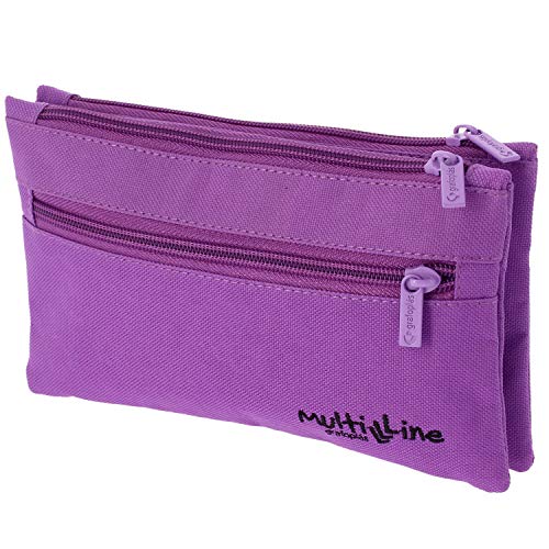 Grafoplás 37541935 Multiline Federmäppchen, doppelt, 22 x 12 cm, Violett von Grafoplás