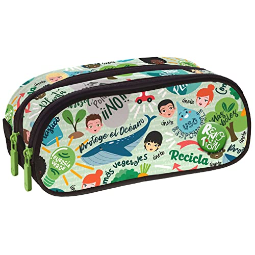 Grafoplás 37542919 Federmäppchen, doppelt, 24,5 x 9,5 cm, Kollektion Revolution, Grün, bunt, 24,5x9,5cm, Federmäppchen mit Zwei Fächern Grafoplás 37542919 Federmäppchen, doppelt, 24,5 x 9,5 cm, Kollektion Revolution, Grün, bunt, 24,5x9,5cm, Federmäppchen mit Zwei Fächern von Grafoplás