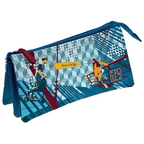 Grafoplás 37546709 Federmäppchen, dreifach, 23,5 x 12 x 14 cm, Kollektion Diverse, Follow Me, blau, 23,5x12x14cm, Urban Grafoplás 37546709 Federmäppchen, dreifach, 23,5 x 12 x 14 cm, Kollektion Diverse, Follow Me, blau, 23,5x12x14cm, Urban von Grafoplás