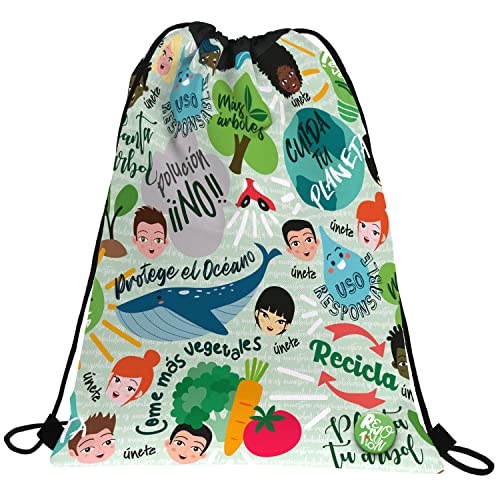 Grafoplás 37610595. Flacher Rucksack, Außentasche, 36 x 47 cm, Kollektion Green, Revolution, bunt, 36x47cm, Schule Grafoplás 37610595. Flacher Rucksack, Außentasche, 36 x 47 cm, Kollektion Green, Revolution, bunt, 36x47cm, Schule von Grafoplás