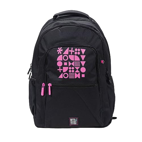 Grafoplás | Schulrucksack, Bits & Bobs Pop and Design Fuchsia Fluor, drei Fächer, Fronttasche, gepolstertes Laptopfach, verstärkte Basis, 33 x 46 x 22,5 cm, Schwarz, L, Casual Grafoplás | Schulrucksack, Bits & Bobs Pop and Design Fuchsia Fluor, drei Fächer, Fronttasche, gepolstertes Laptopfach, verstärkte Basis, 33 x 46 x 22,5 cm, Schwarz, L, Casual von Grafoplás