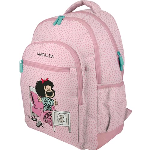 Grafoplás Schulrucksack Mafalda Morning | drei Fächer | 33 x 46 x 22,5 cm | gepolsterter Laptopbereich | anpassbar an Kinderwagen | perfekt für Schule, Rosa, 33x46x22,5cm, Für die Schule Grafoplás Schulrucksack Mafalda Morning | drei Fächer | 33 x 46 x 22,5 cm | gepolsterter Laptopbereich | anpassbar an Kinderwagen | perfekt für Schule, Rosa, 33x46x22,5cm, Für die Schule von Grafoplás