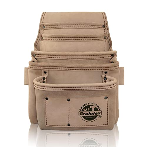 Graintex ST2011 Tasche für Nägel und Werkzeug, aus genarbtem Leder für Rahmen, Bauer, Elektriker, Klempner, Heimwerker Graintex ST2011 Tasche für Nägel und Werkzeug, aus genarbtem Leder für Rahmen, Bauer, Elektriker, Klempner, Heimwerker von Graintex