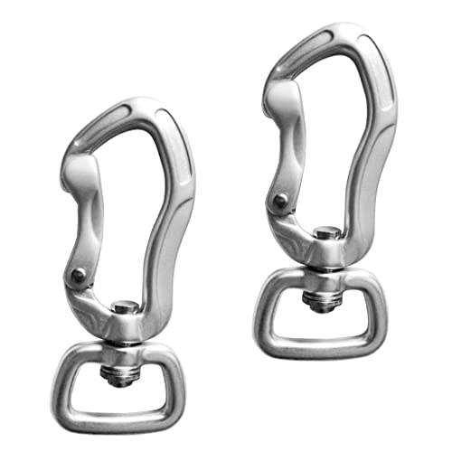 Gralara Set mit 2 Drehbaren Karabinern Zum Aufhängen, Karabinerhaken, Outdoor Reisen, Campingausrüstung, 200 Kg/400, Max. Belastung, Silber Quadrat Auge, 71mm Gralara Set mit 2 Drehbaren Karabinern Zum Aufhängen, Karabinerhaken, Outdoor Reisen, Campingausrüstung, 200 Kg/400, Max. Belastung, Silber Quadrat Auge, 71mm von Gralara