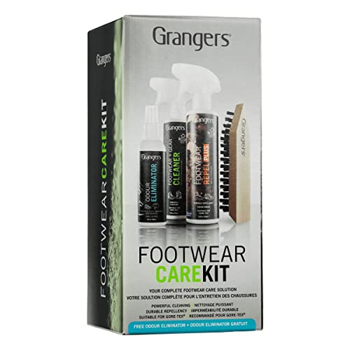 Grangers Unisex – Erwachsene Footwear Care Kit Pflegemittel, schwarz, 300 ml von Granger's