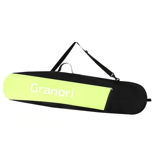 Granori Snowboardtasche | Snowboardrucksack 2-in-1 Tasche für Snowboard mit Bindung bis 150 cm – Boardbag mit zusätzlichem Platz für Skihelm und Skischuhe (Neongelb-Schwarz, 150 cm) von Granori