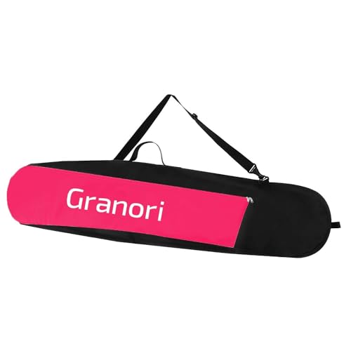 Granori Snowboardtasche | Snowboardrucksack 2-in-1 Tasche für Snowboard mit Bindung bis 150 cm – Boardbag mit zusätzlichem Platz für Skihelm und Skischuhe (Neonrot-Schwarz, 150 cm) von Granori