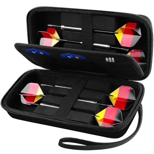 Grapsa Darttasche Box, Darts Case Hülle für 6 Steeldarts oder Softdarts. Dartkoffer Aufbewahrung Tragehalter with 6 Taschen für Dart Flights & Zubehör Grapsa Darttasche Box, Darts Case Hülle für 6 Steeldarts oder Softdarts. Dartkoffer Aufbewahrung Tragehalter with 6 Taschen für Dart Flights & Zubehör von Grapsa