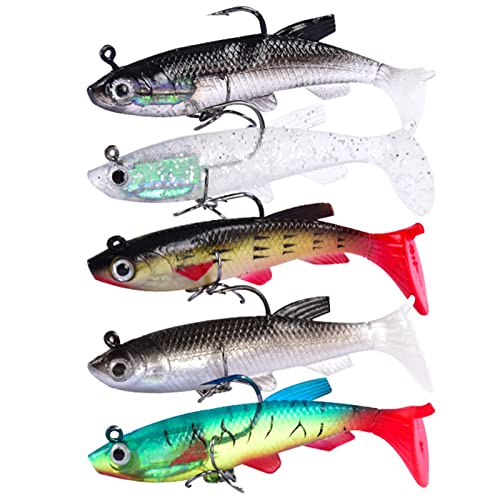 Grasslandy 5 Stück Gummifische Zander köder Set, jig Spinner hecht köder Blinker Angeln jerkbait Zander köder zanderfang spinnerbait köderfisch Spinner Angeln Kunstköder Set für Barsch Grasslandy 5 Stück Gummifische Zander köder Set, jig Spinner hecht köder Blinker Angeln jerkbait Zander köder zanderfang spinnerbait köderfisch Spinner Angeln Kunstköder Set für Barsch von Grasslandy