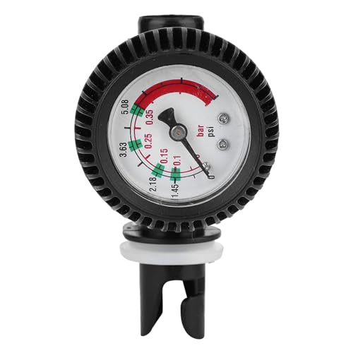 Grcfumo PVC-Luftdruckmesser, Surfbrett-Pumpen-Sicherheitsbarometer, Luftdruckmesser, Luftpumpen-Druckmesser-Barometer für aufblasbares Kajakboot von Grcfumo