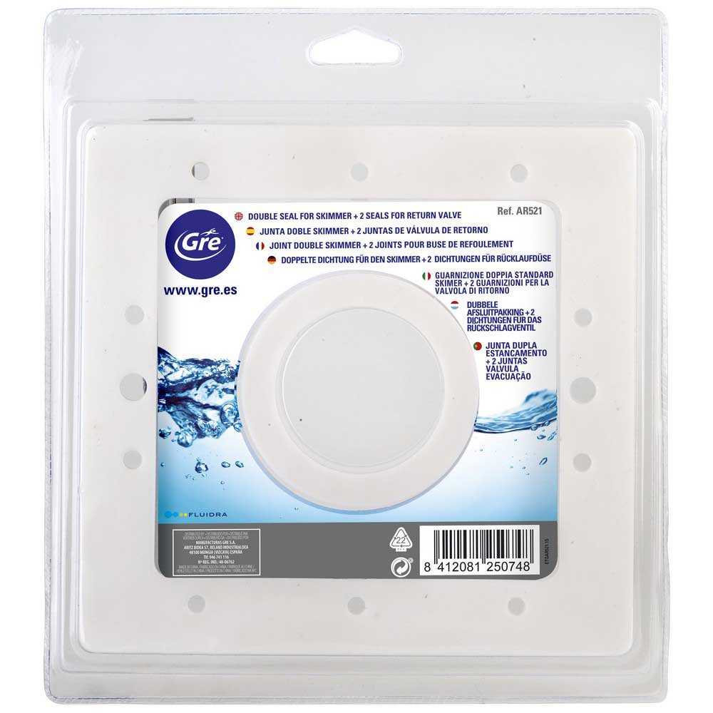 Gre Accessories Double Seal For Skimmer+ 2 Seals For Return Valve Weiß 20.5 x 19.5 x 0.5 cm Gre Accessories Double Seal For Skimmer+ 2 Seals For Return Valve Weiß 20.5 x 19.5 x 0.5 cm von Gre Accessories