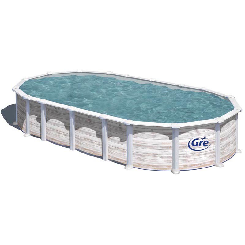 Gre Pools Iceland Oval 730x375x132 Cm Above-ground Steel Wall Pool Blau 28.210 Liters von Gre Pools