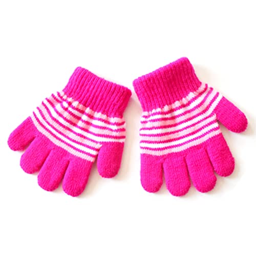 Verdickte Winter-Skihandschuhe für Kinder, handgewebte Handschuhe, Strickhandschuhe, atmungsaktiv, für Mädchen und Jungen, kuschelige Handwärmer von Greabuy