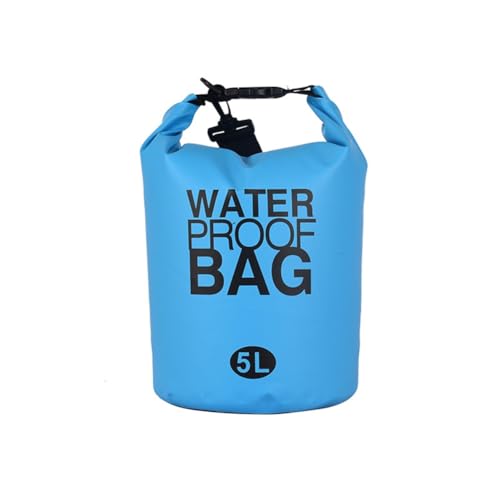 GreatRise Dry Bag wasserdichte Packsack mit Schultergurt, 2L/5L/10L/15L/20L/30L Wasserfester Tasche Tragbarer Trockensack Seesack Beutel Rucksack für Rafting Schwimmen Boot Kajak Camping Seeblau 30L von GreatRise