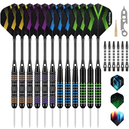 Dartpfeile mit Metallspitze,6 Stück 22 Gramm und 6 Stück 20 Gramm Profi Steeldarts ROT Dartpfeile mit Metallspitze,6 Stück 22 Gramm und 6 Stück 20 Gramm Profi Steeldarts ROT von Grebarley
