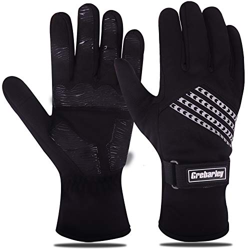 Grebarley Fahrradhandschuhe, Winddichte Radsporthandschuhe mit stoßdämpfendem Polster, Warme Winterhandschuhe zum Skifahren, Touchscreen Laufhandschuhe für Herren/Damen Grebarley Fahrradhandschuhe, Winddichte Radsporthandschuhe mit stoßdämpfendem Polster, Warme Winterhandschuhe zum Skifahren, Touchscreen Laufhandschuhe für Herren/Damen von Grebarley