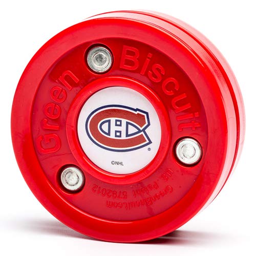 Green Biscuit NHL Pucks - Montreal Canadiens - Hockey Training Puck, Stays Flat, Passing/Handling Street Hockey von Green Biscuit