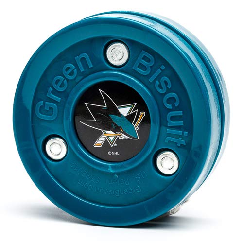 Green Biscuit NHL Pucks - San Jose Sharks - Hockey Training Puck, Stays Flat, Passing/Handling Street Hockey von Green Biscuit