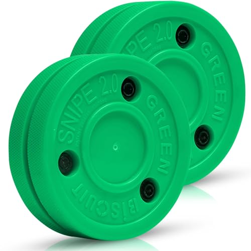 Green Biscuit Snipe Shooting Stick Handling Training Street Hockey Puck (Snipe Pack of 2) von Green Biscuit