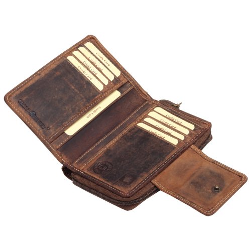 Greenburry Vintage Portemonnaie Leder Geldbörse braun | 14,5x10x3cm Greenburry Vintage Portemonnaie Leder Geldbörse braun | 14,5x10x3cm von Greenburry