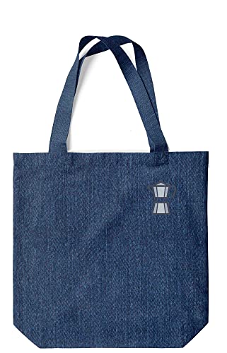 Green Fish Denim Bedruckte Einkaufstasche, Wiederverwendbare, Jeans Tasche, Maschinenwaschbar, Faltbar, Stofftasche mit Zwei Langen Henkeln, 38x42 Cm von Green Fish