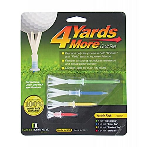 Green Keepers 4 Yards More Golf Tee - Variety Pack (4 Tees) von ProActive Sports