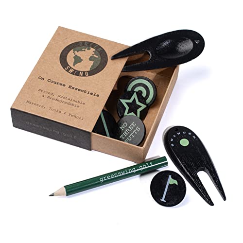 Green Swing Bambus-Golf-Zubehör-Box | Golf-Pitchgabel und Golfball-Marker | Golfzubehör auf dem Golfplatz | Golf-Geschenk Green Swing Bambus-Golf-Zubehör-Box | Golf-Pitchgabel und Golfball-Marker | Golfzubehör auf dem Golfplatz | Golf-Geschenk von Green Swing