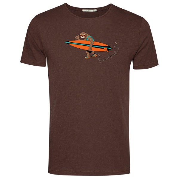 GreenBomb - Animal Sloth Surf Spice - T-Shirts - T-Shirt Gr XL braun von GreenBomb