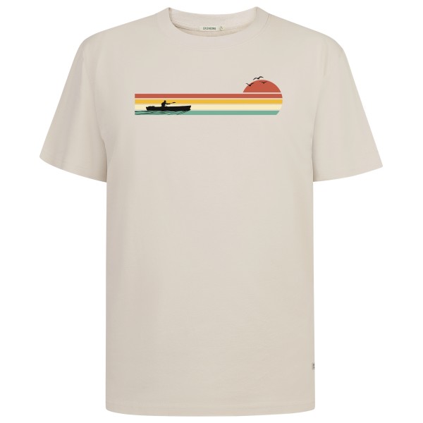 GreenBomb - Nature Canoe River Fusion T-Shirt - T-Shirt Gr S beige von GreenBomb