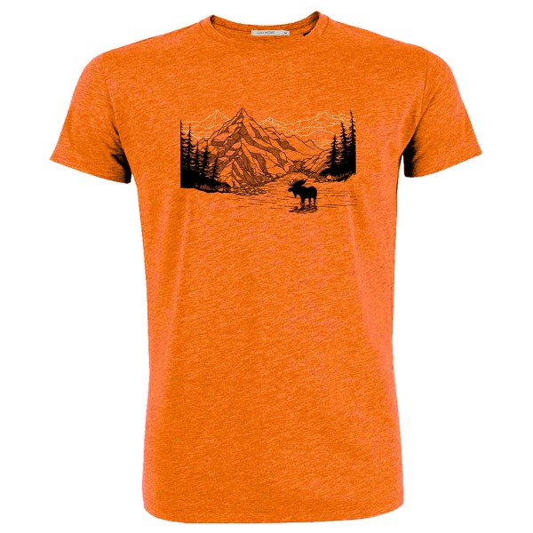 GreenBomb - Nature Moose Mountain Guide - T-Shirts - T-Shirt Gr L;M orange;weiß von GreenBomb