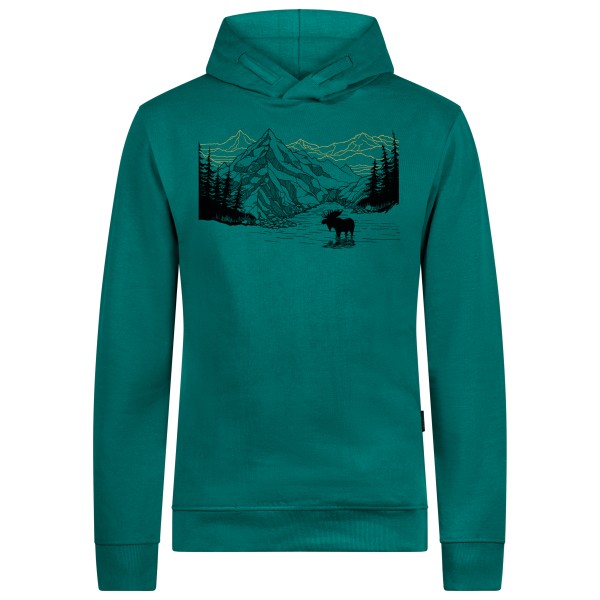 GreenBomb - Nature Moose Mountain Star Hoodie Cotton - Hoodie Gr S türkis von GreenBomb