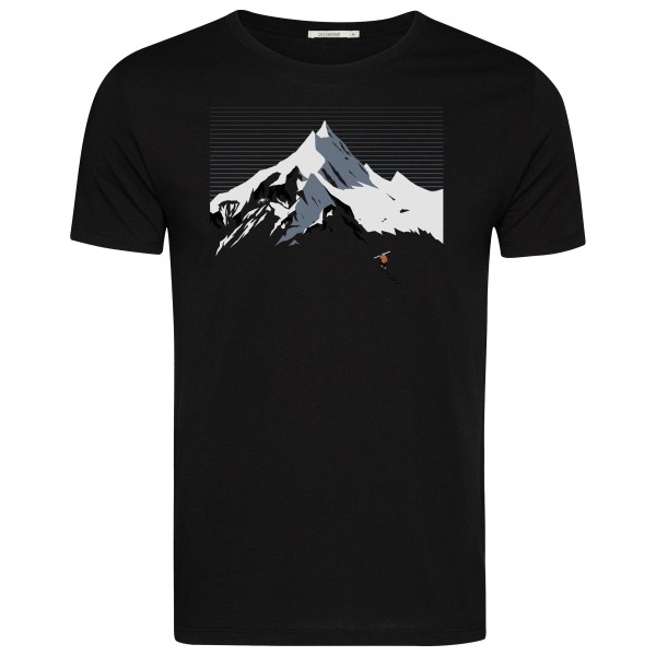 GreenBomb - Nature Mountain Ski Guide T-Shirt Cotton - T-Shirt Gr XXL schwarz von GreenBomb