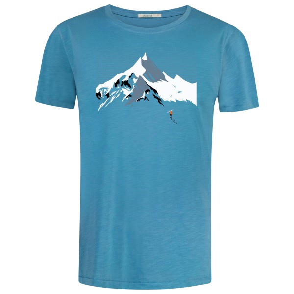 GreenBomb - Nature Mountain Ski Spice T-Shirt Cotton - T-Shirt Gr M;S;XXL blau von GreenBomb