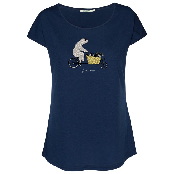 GreenBomb - Women's Bike Cargo Raccoon Cool T-Shirt - T-Shirt Gr L blau von GreenBomb