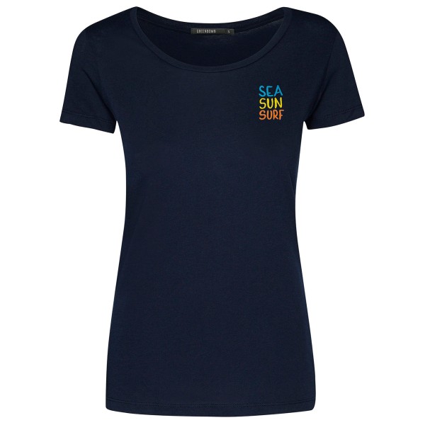 GreenBomb - Women's Lifestyle Sea Sun Surf Loves - T-Shirts - T-Shirt Gr XS blau von GreenBomb