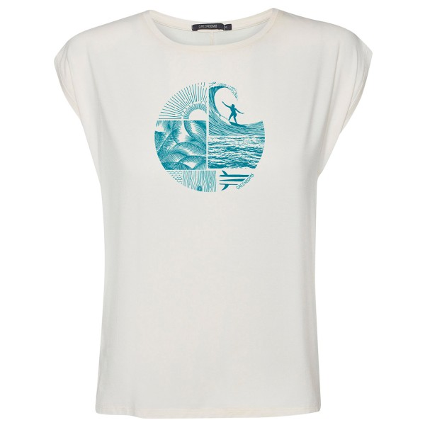 GreenBomb - Women's Nature Surf Circle Timid - Tops - T-Shirt Gr L weiß von GreenBomb