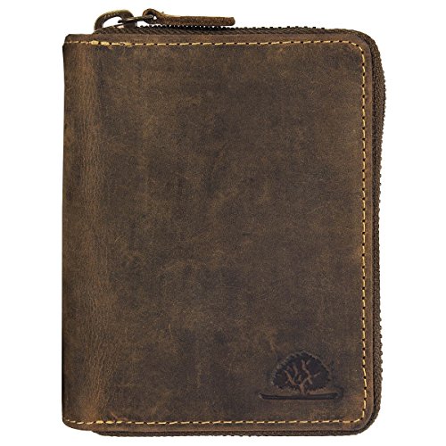 Greenburry Vintage Portemonnaie Leder Geldbeutel braun | Hochformat Greenburry Vintage Portemonnaie Leder Geldbeutel braun | Hochformat von Greenburry