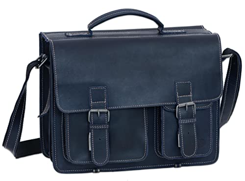 Greenburry Aktentasche Leder Schultasche XL Lehrertasche Tasche New Buffalo blau Damen Herren Schule Uni Arbeit Greenburry Aktentasche Leder Schultasche XL Lehrertasche Tasche New Buffalo blau Damen Herren Schule Uni Arbeit von Greenburry