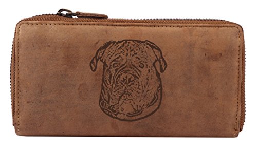 Greenburry Vintage Leder Portmonee Lederbörse mit Hunde Motiv Cane Corso Greenburry Vintage Leder Portmonee Lederbörse mit Hunde Motiv Cane Corso von Greenburry