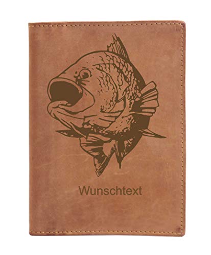 Greenburry Dokumentenmäppchen Leder Ausweismappe Angelschein mit Fisch Motiv + Wunschname Greenburry Dokumentenmäppchen Leder Ausweismappe Angelschein mit Fisch Motiv + Wunschname von Greenburry