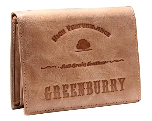 Greenburry Full Grain Vintage Geldbörse Leder 9,5 cm von Greenburry